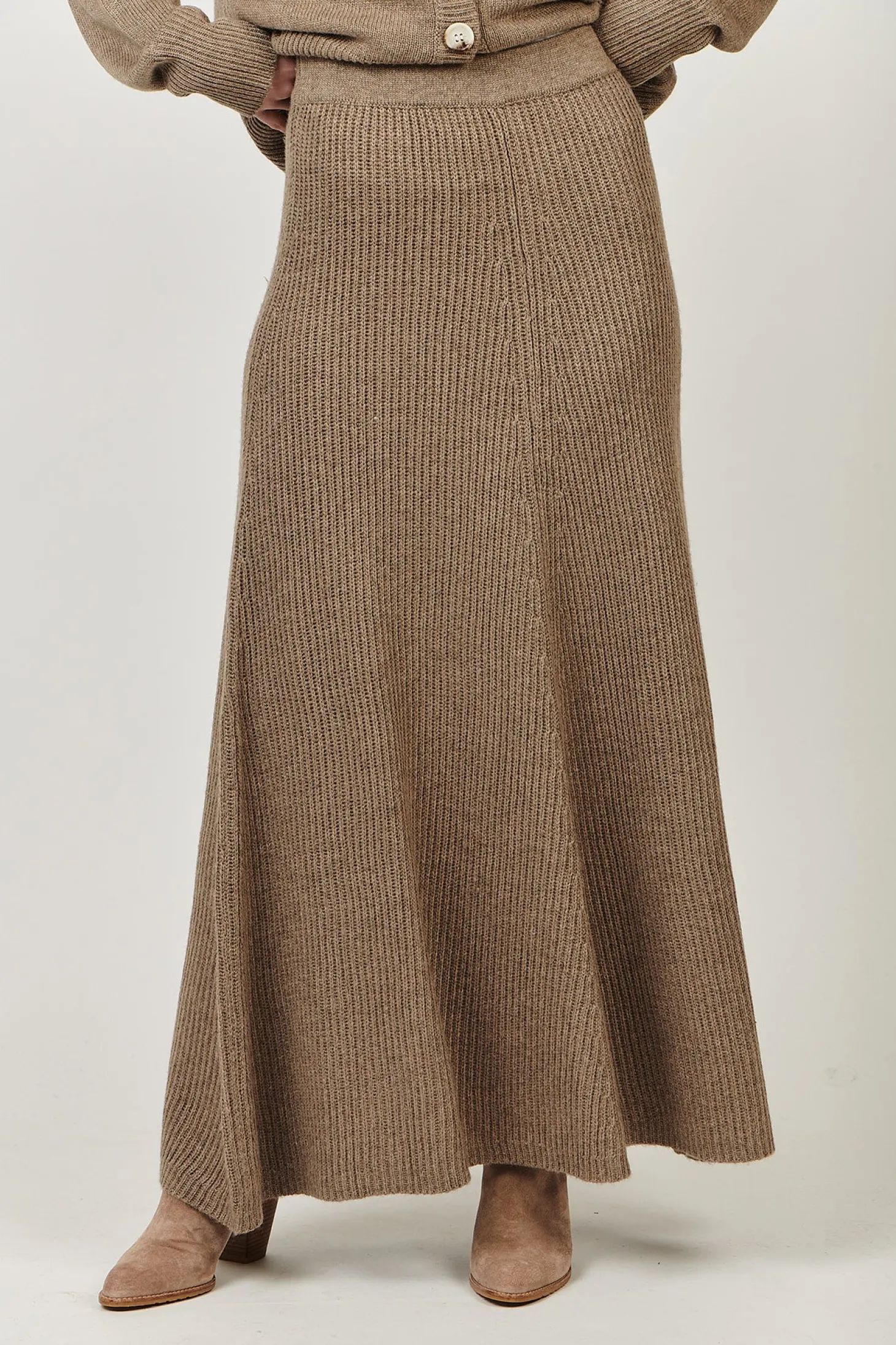 Cashmere Khaki Skirt - OJ35