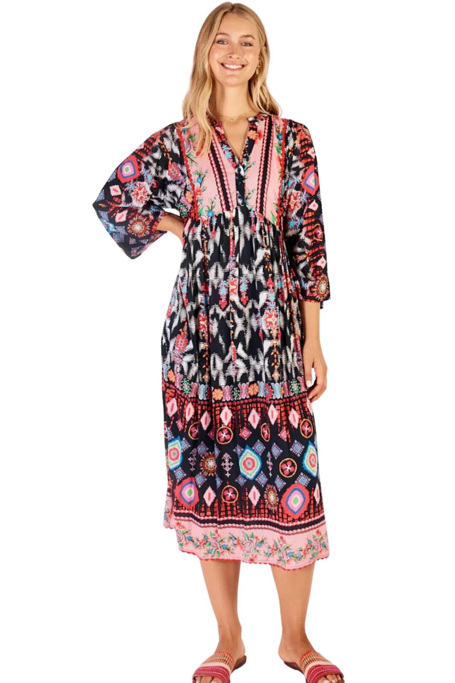Clara Midi Dress - Print - LL6