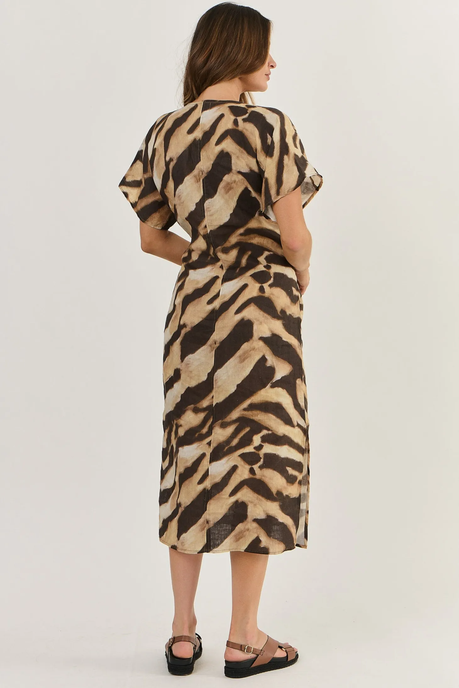 Ellison Linen Dress - Wildcat -OJ29