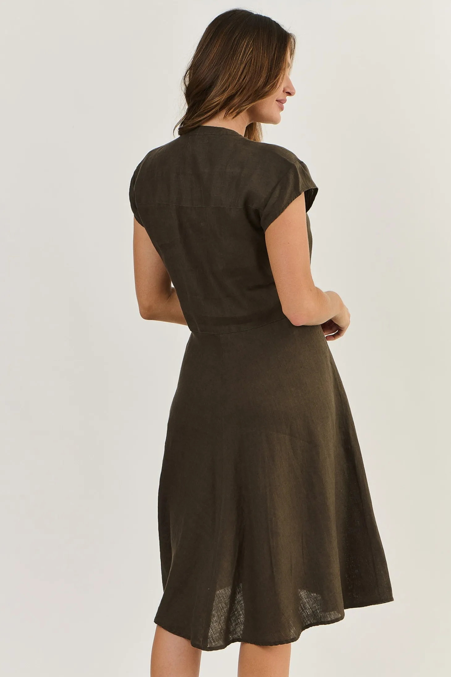 Erica Sleeveless Dress - Espresso - OJ12