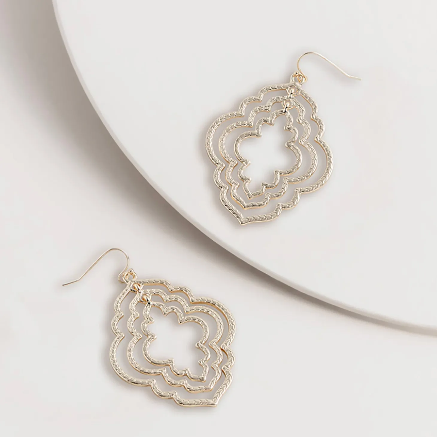 Gold Moroccan Window Earring - SM4