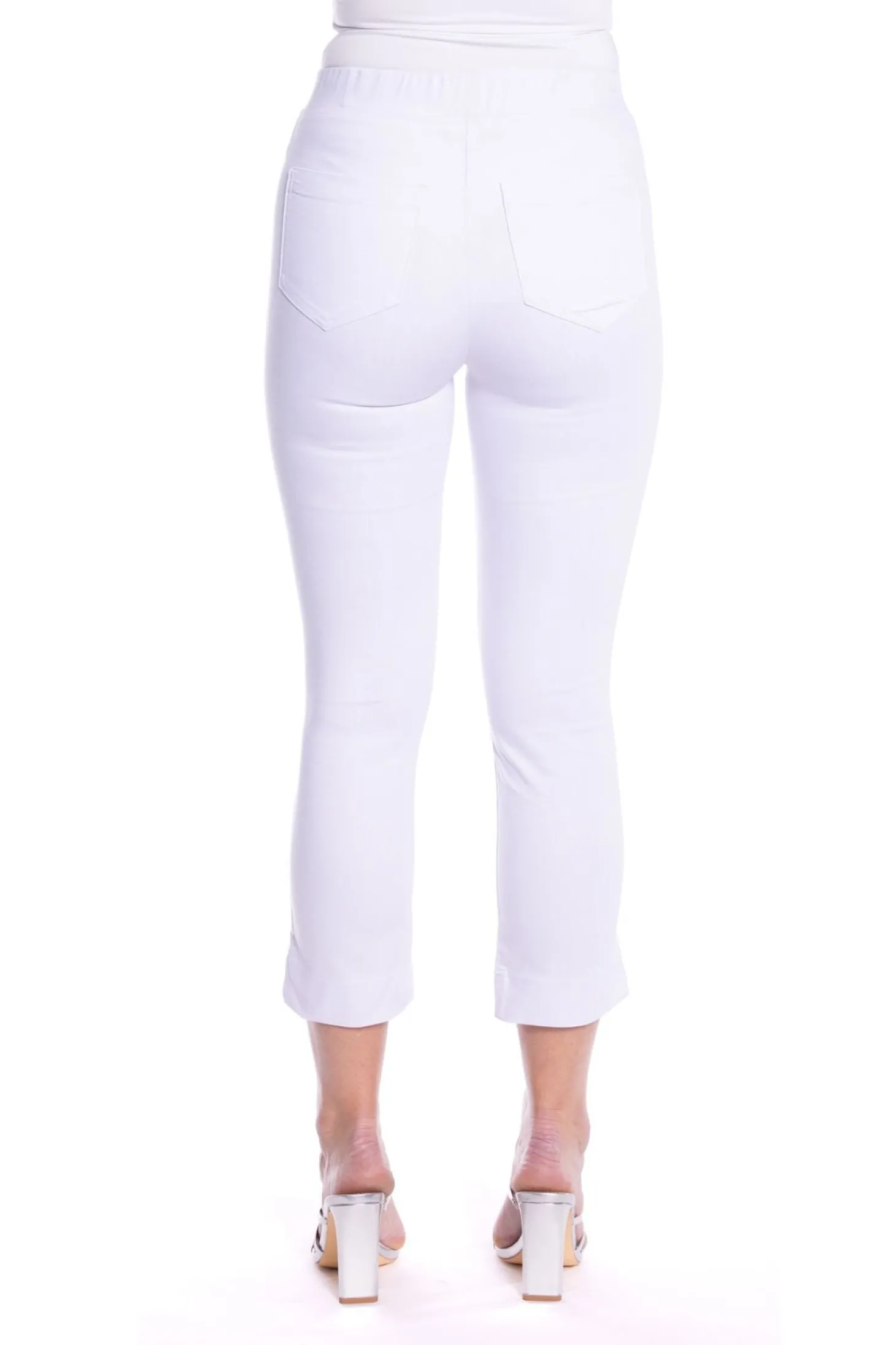 Lina 7/8 Pull on Pant - White - CL1