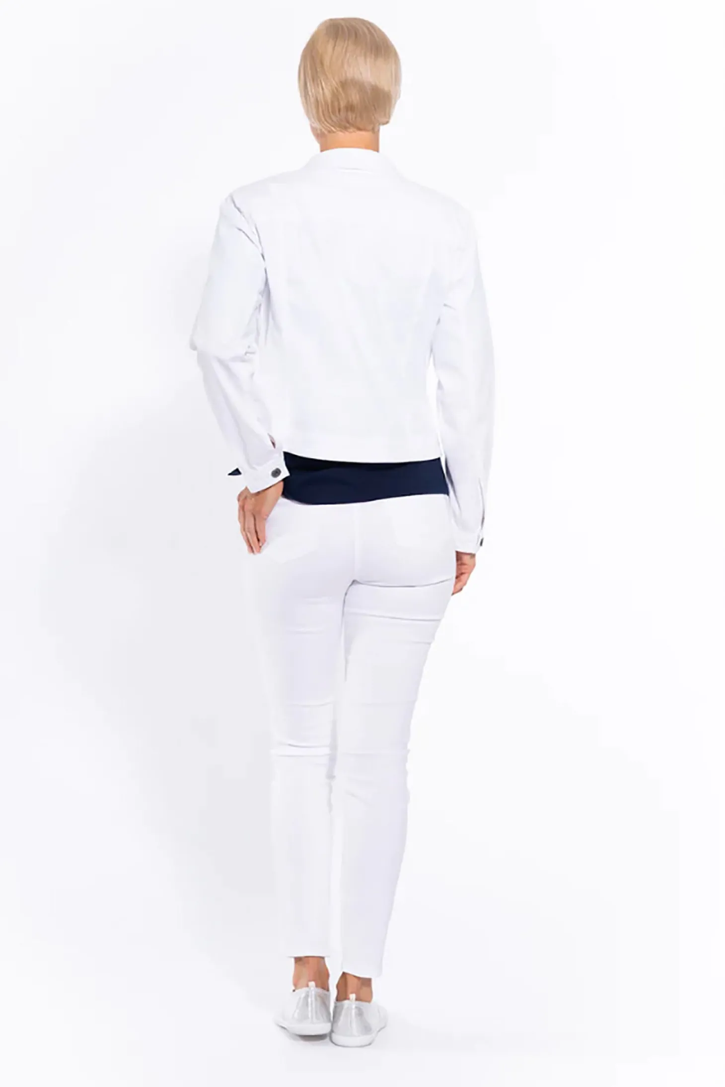 Linda Pull On Pant - White - CL10