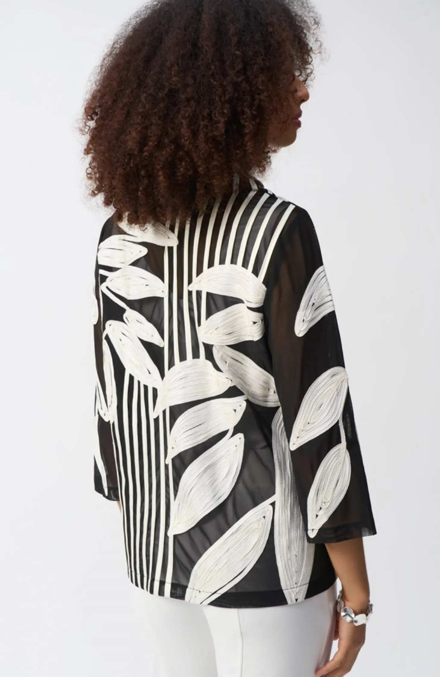Mesh and Satin Soutache Jacket - JR67