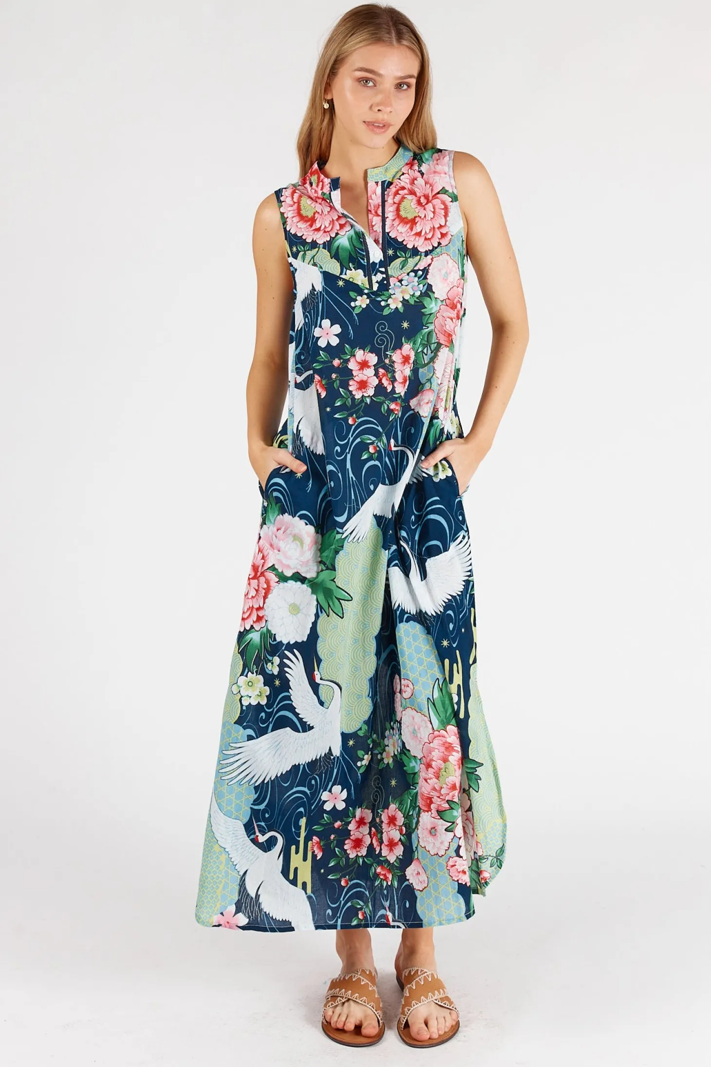 Mitzuki Maxi Dress - Navy - LL43
