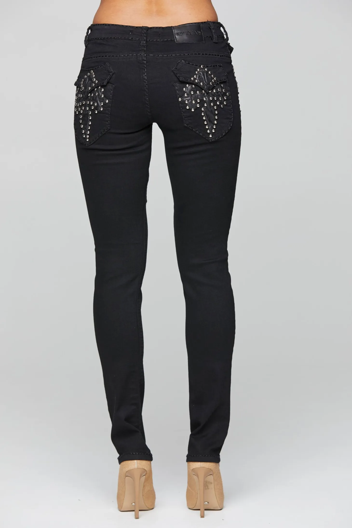 Nottingham Studded Jeans - Black - NLJ13