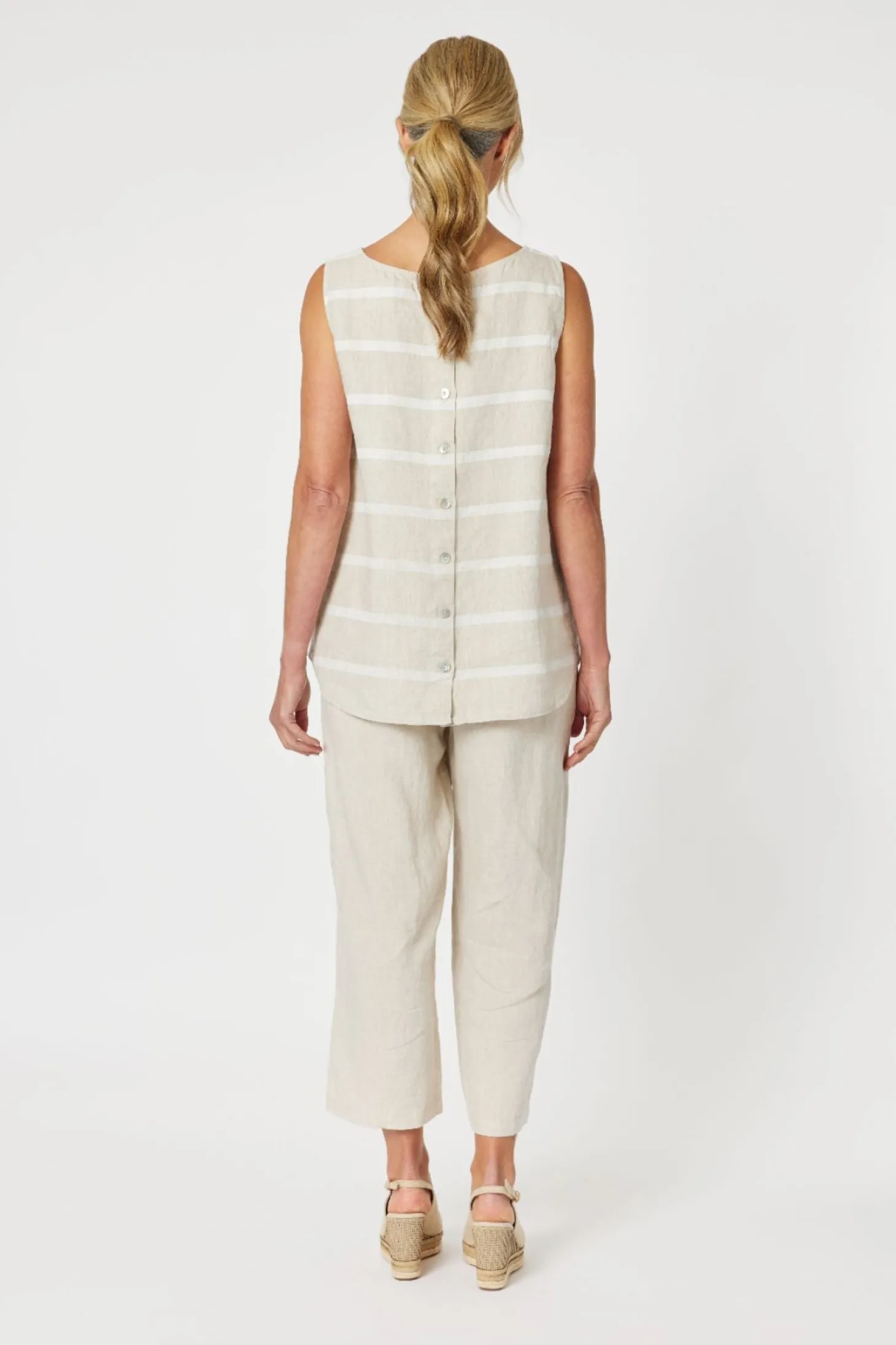 Patio Stripe Tank - Natural - GS12