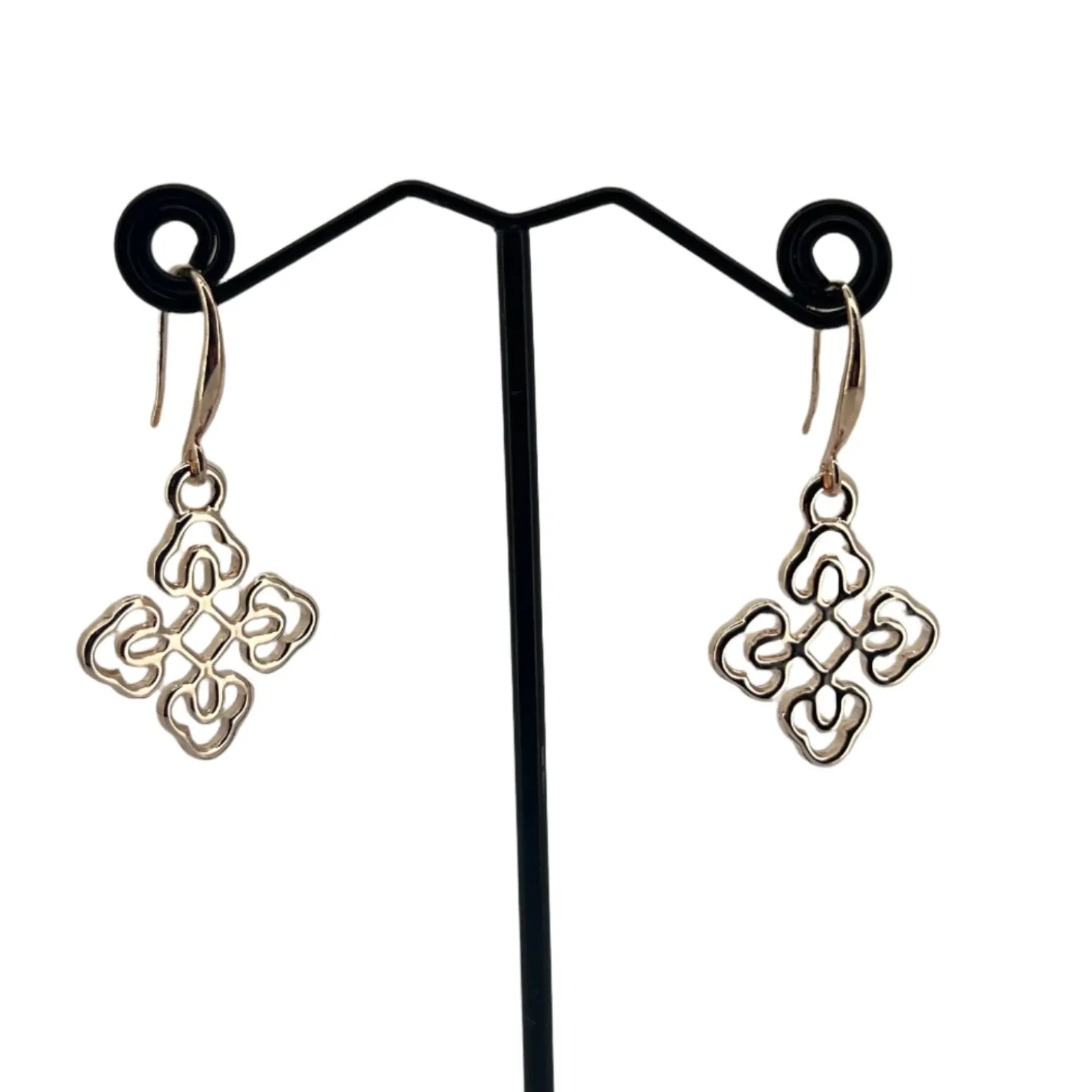 Roman Filigree Hook Earrings - Rose Gold - AD26