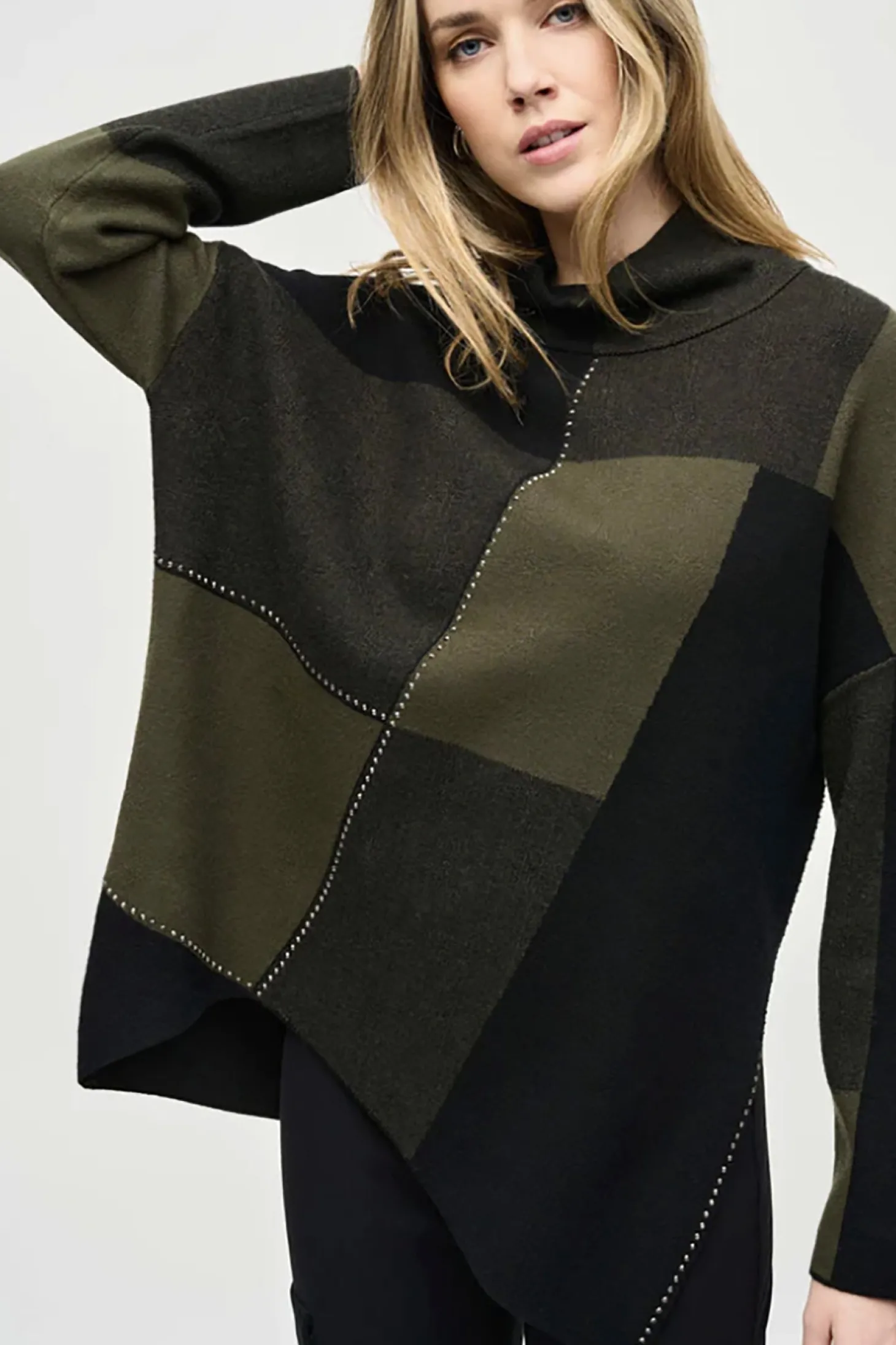 Studded Detail Knit - Iguana/Black - JR17