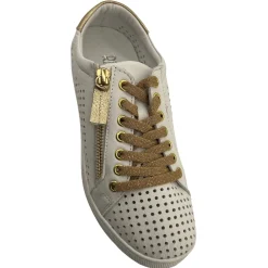 Temple Sneaker| White & Gold | RS31
