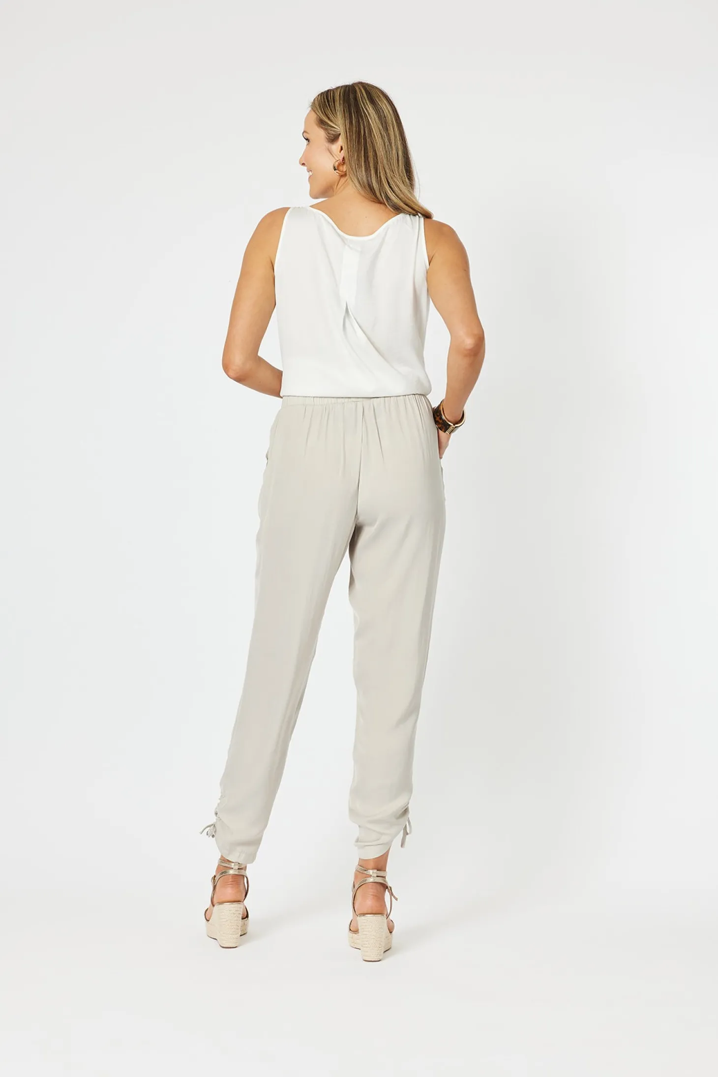 Traveller Luxe Side tie Pant - Champagne - HV3